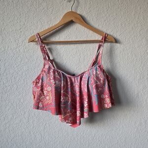 Torid Wireless Flounce Bikini Top Size 1